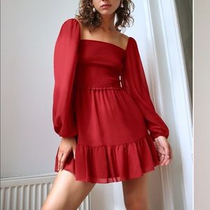 Wilfred Tempest Mini dress in BROWN, size small.